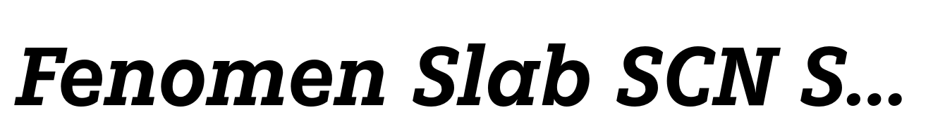 Fenomen Slab SCN SemiBold Italic